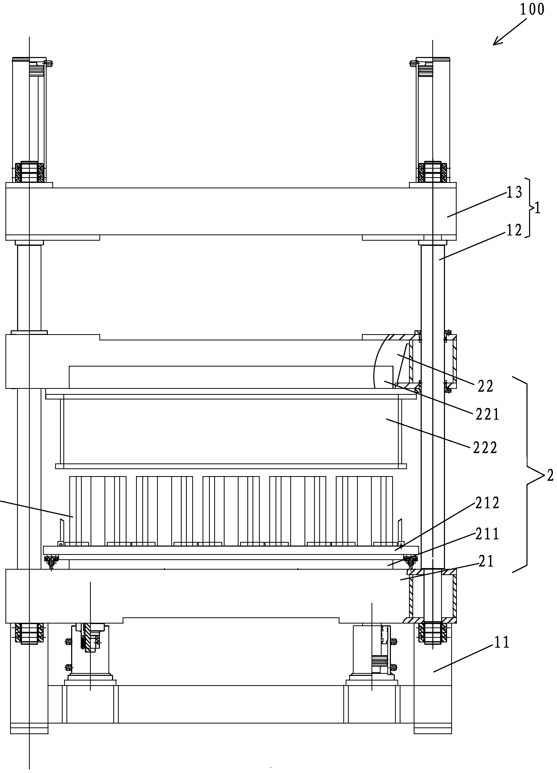 Production device for insulating bricks