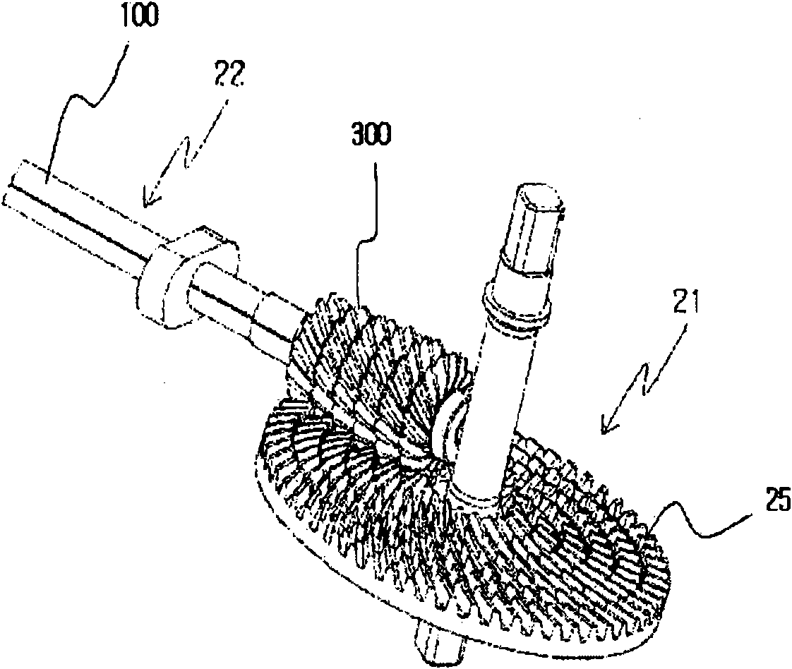 Gear-driven assembly of transmission gear shifting