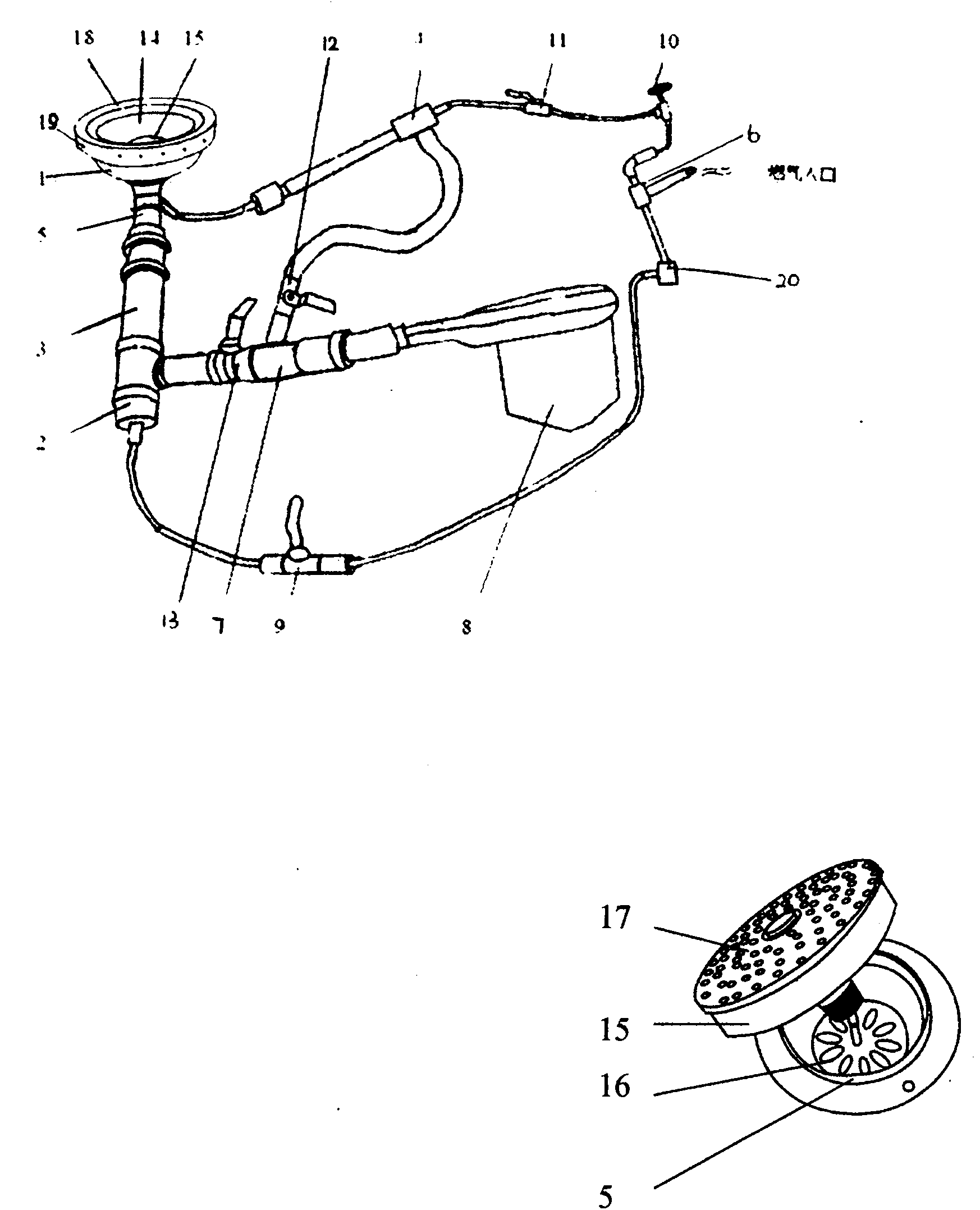 Double-pipeline double-pre-aerated energy-collecting stove