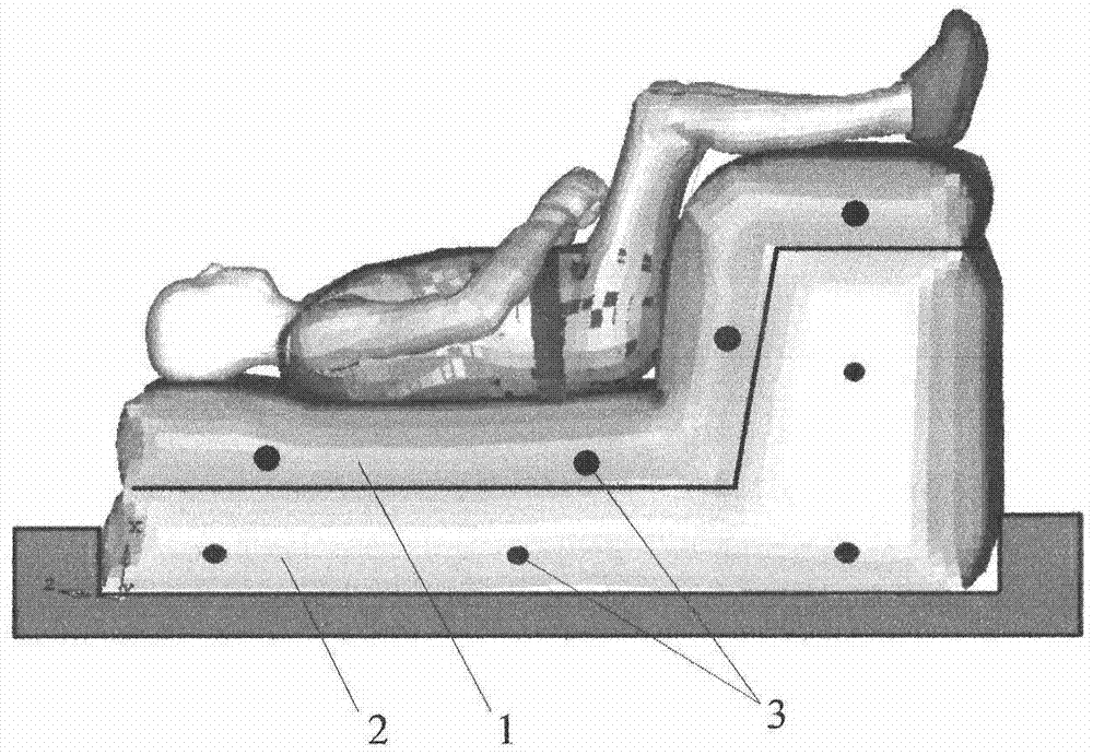 Multilayered airbag landing buffering seat