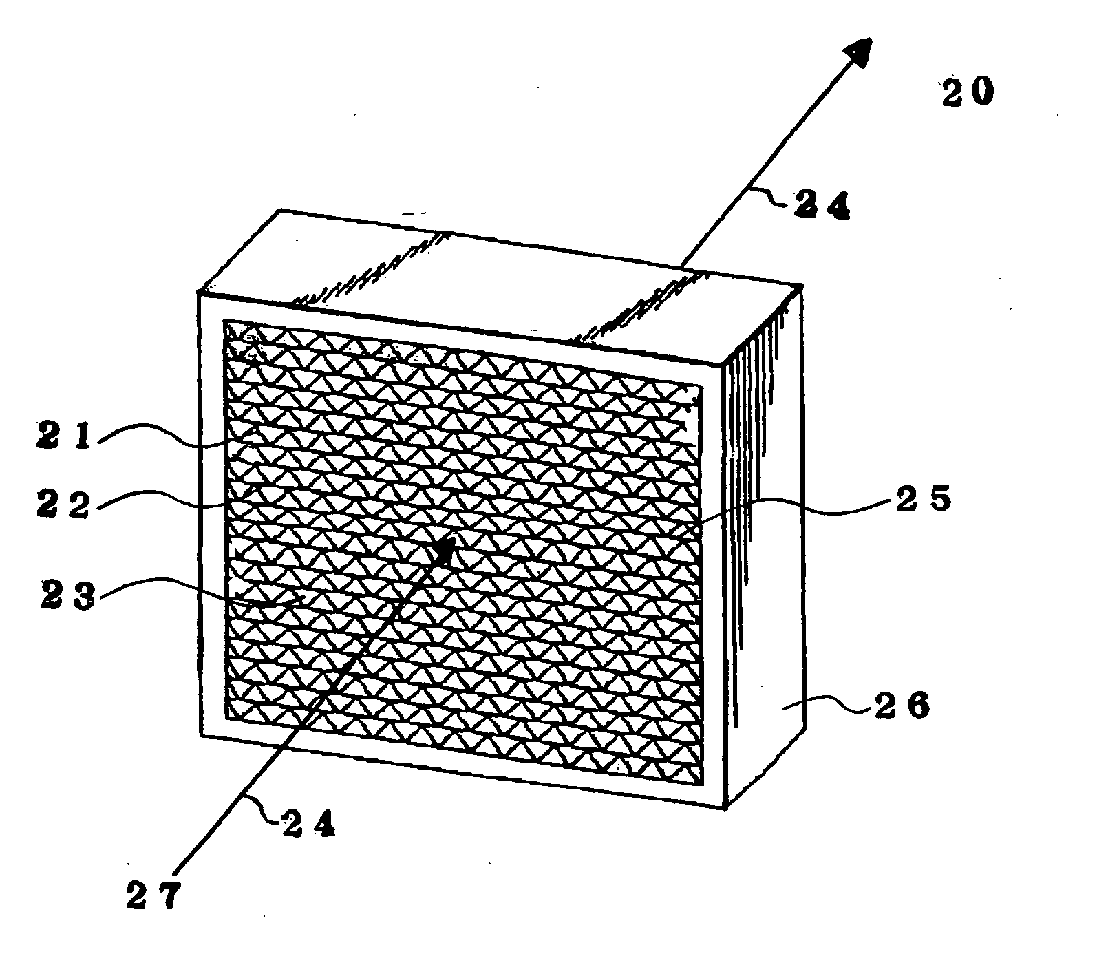 Air filter sheet, process for manufacturing same, and air filter
