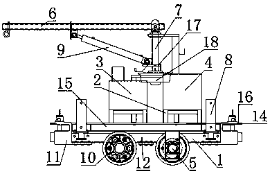 Underground coal mine short-distance multi-purpose special hoisting vehicle device