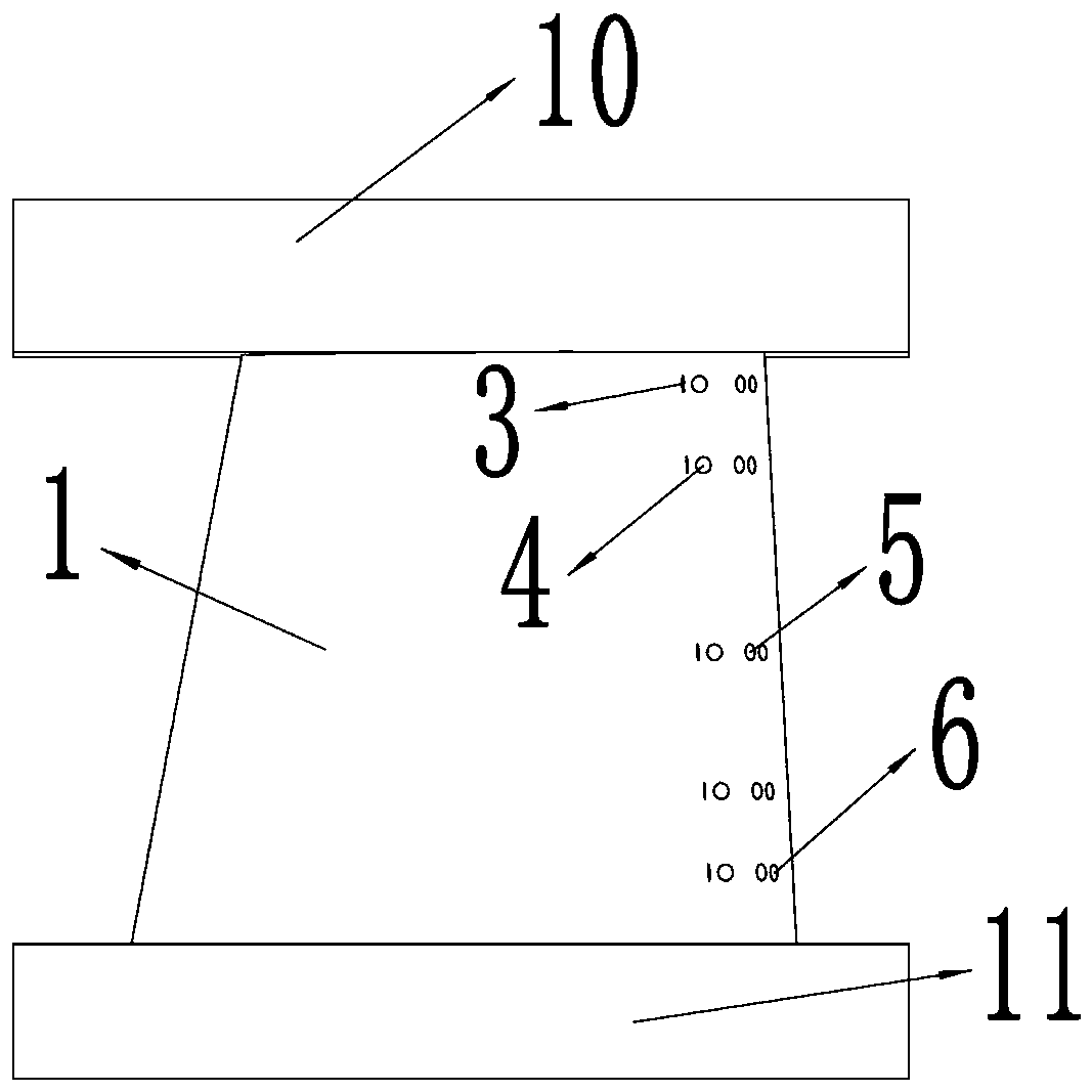 Tenon-type turbine blade with five pressure sensing holes on elementary-stage front edge