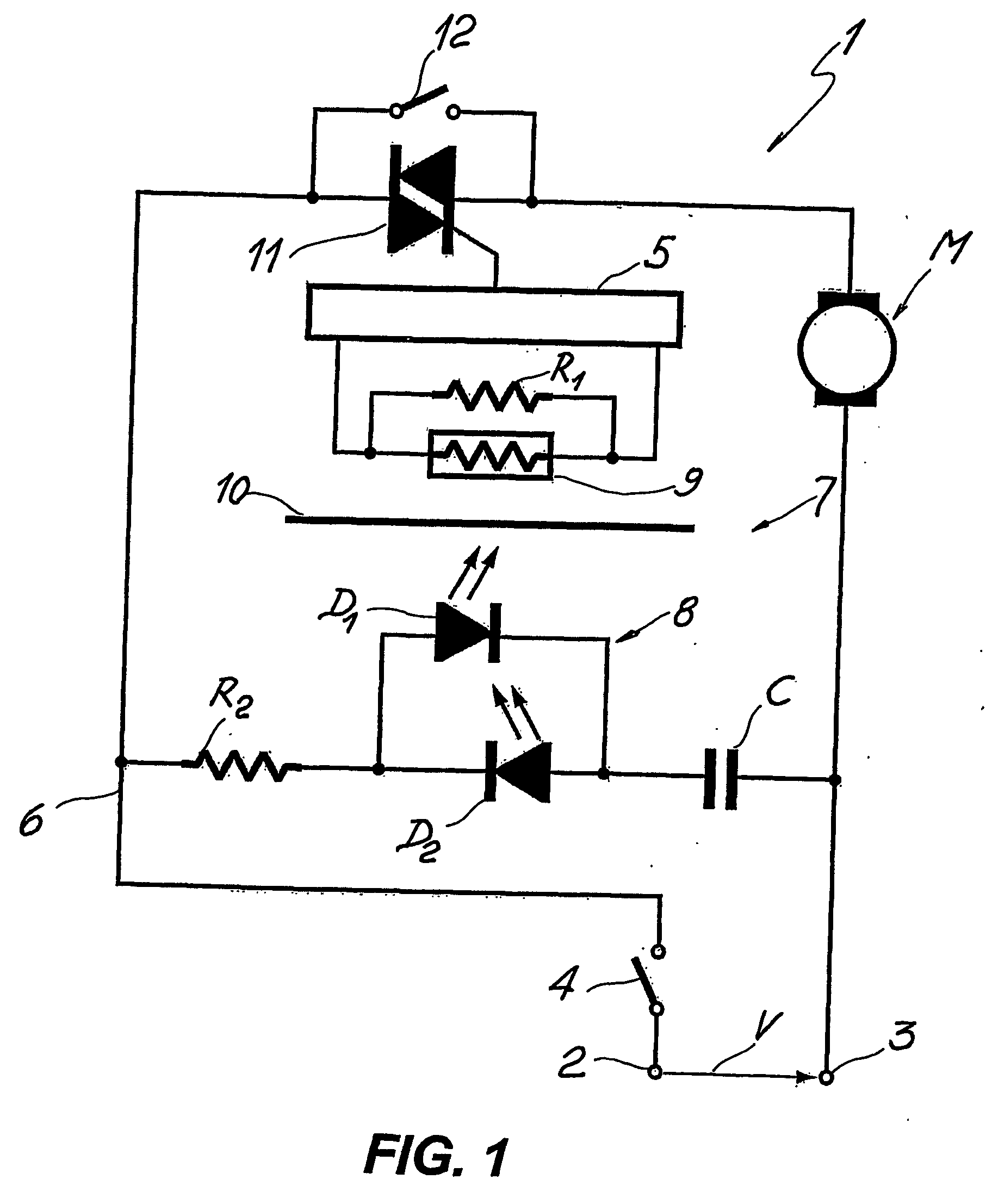 Control device for variable speed electric motors, particularly for power tools