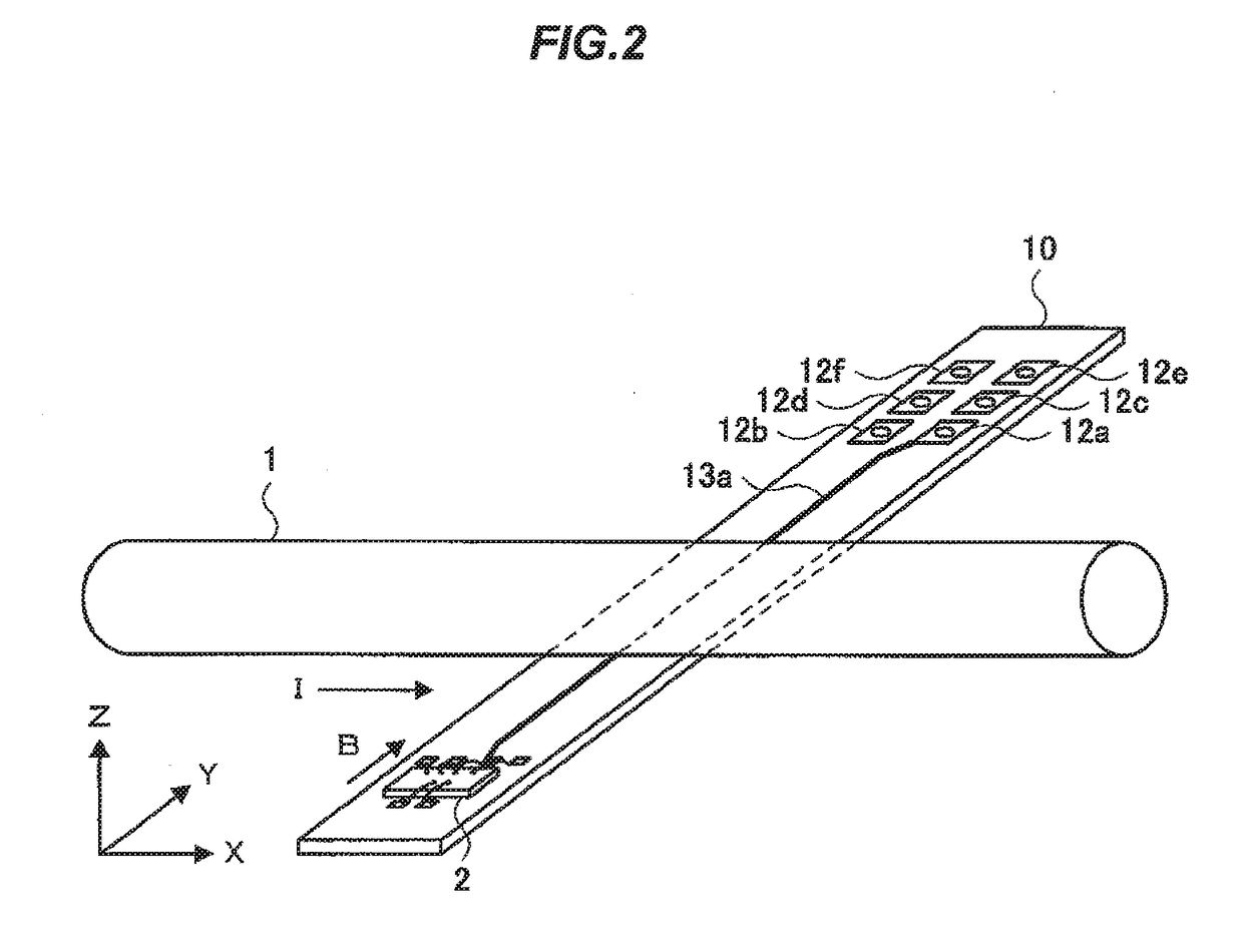 Electric current detection device and electric current detection method