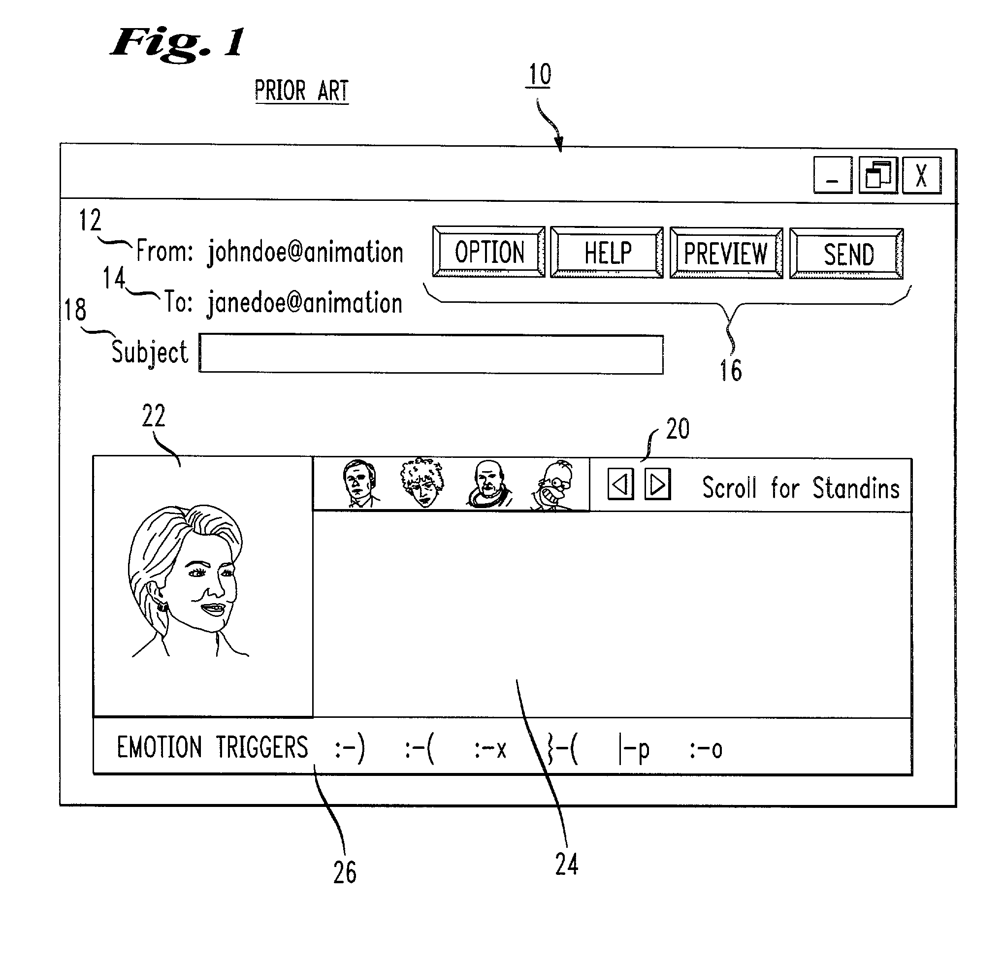 Method for sending multi-media messages using customizable background images