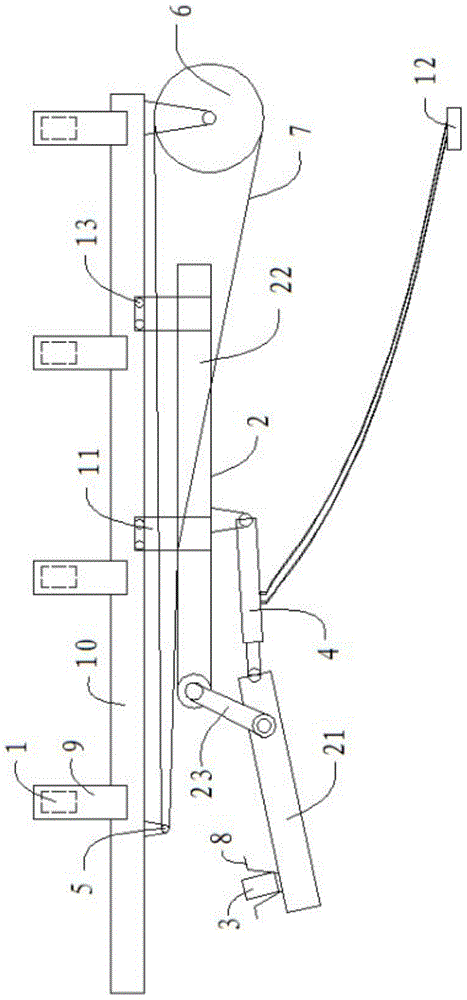 Front movement type hydraulic control lifting shed building device