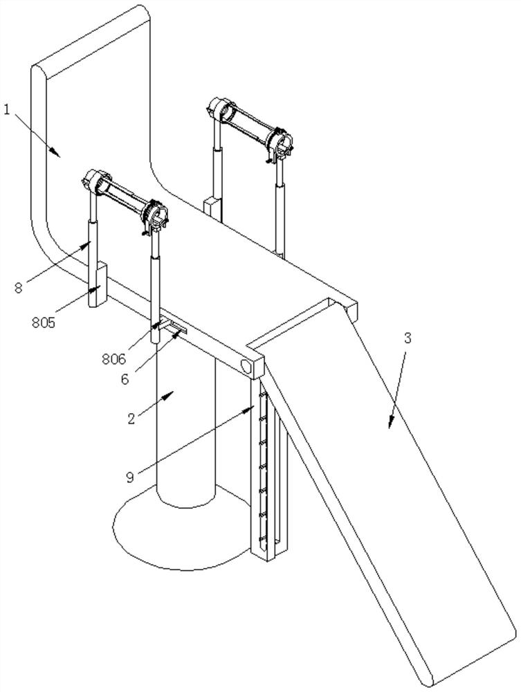 Patient limb adjusting device for ultrasonic examination