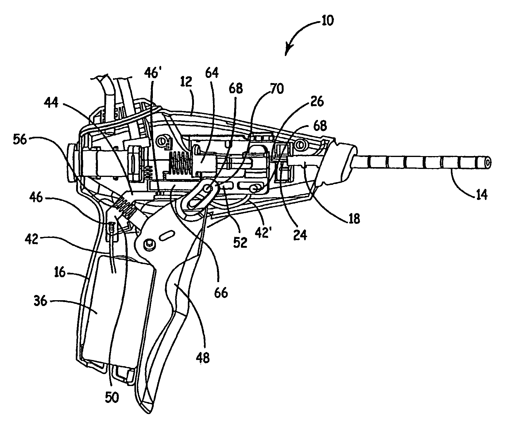 Tuna device with integrated saline reservoir