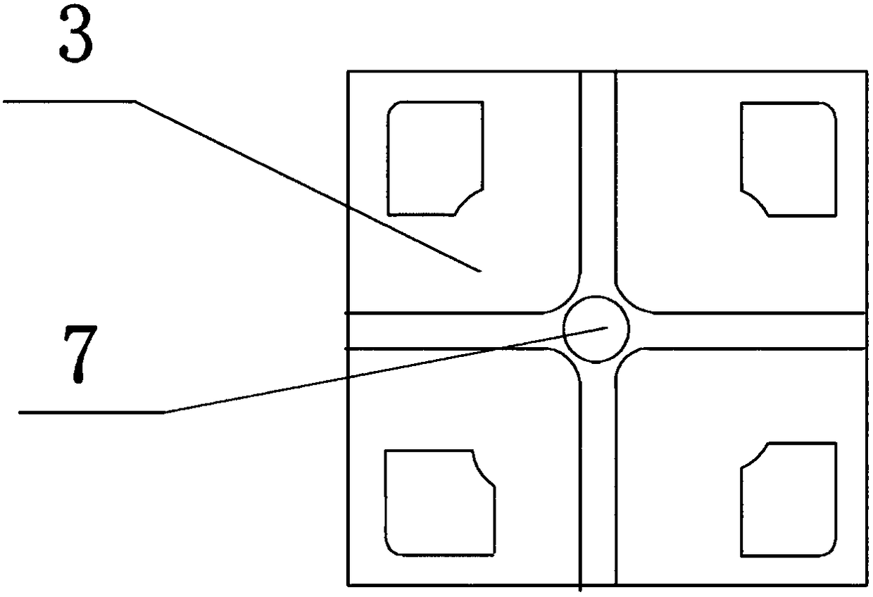 Concrete slab partition wall structure