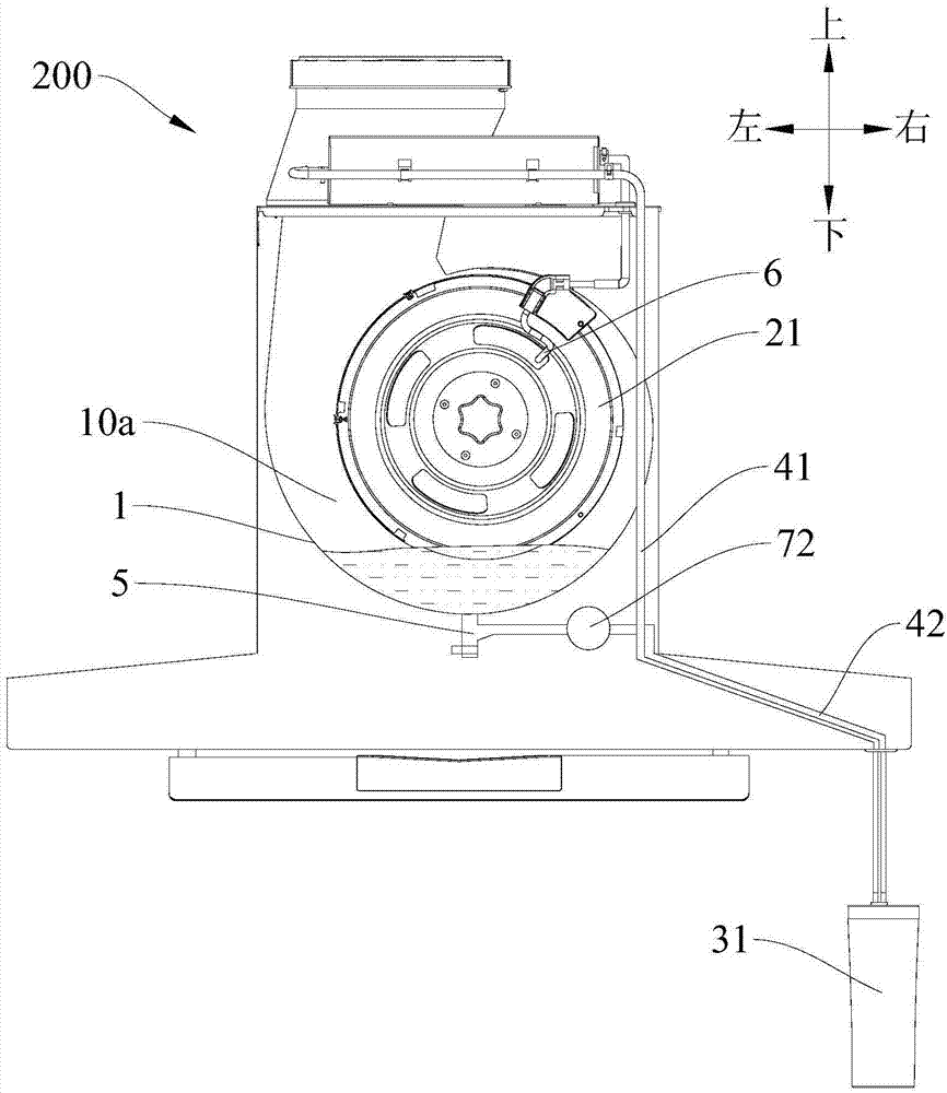 Cleaning device of extractor hood, control method of extractor hood and extractor hood