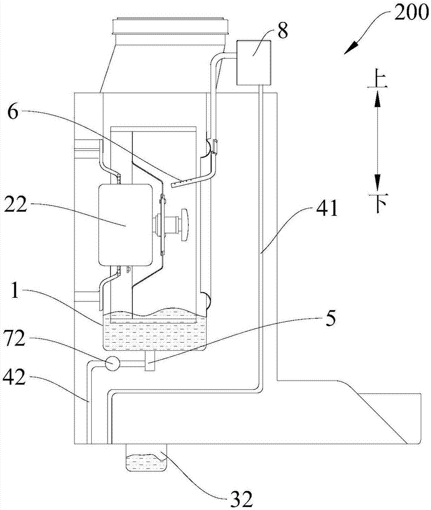 Cleaning device of extractor hood, control method of extractor hood and extractor hood