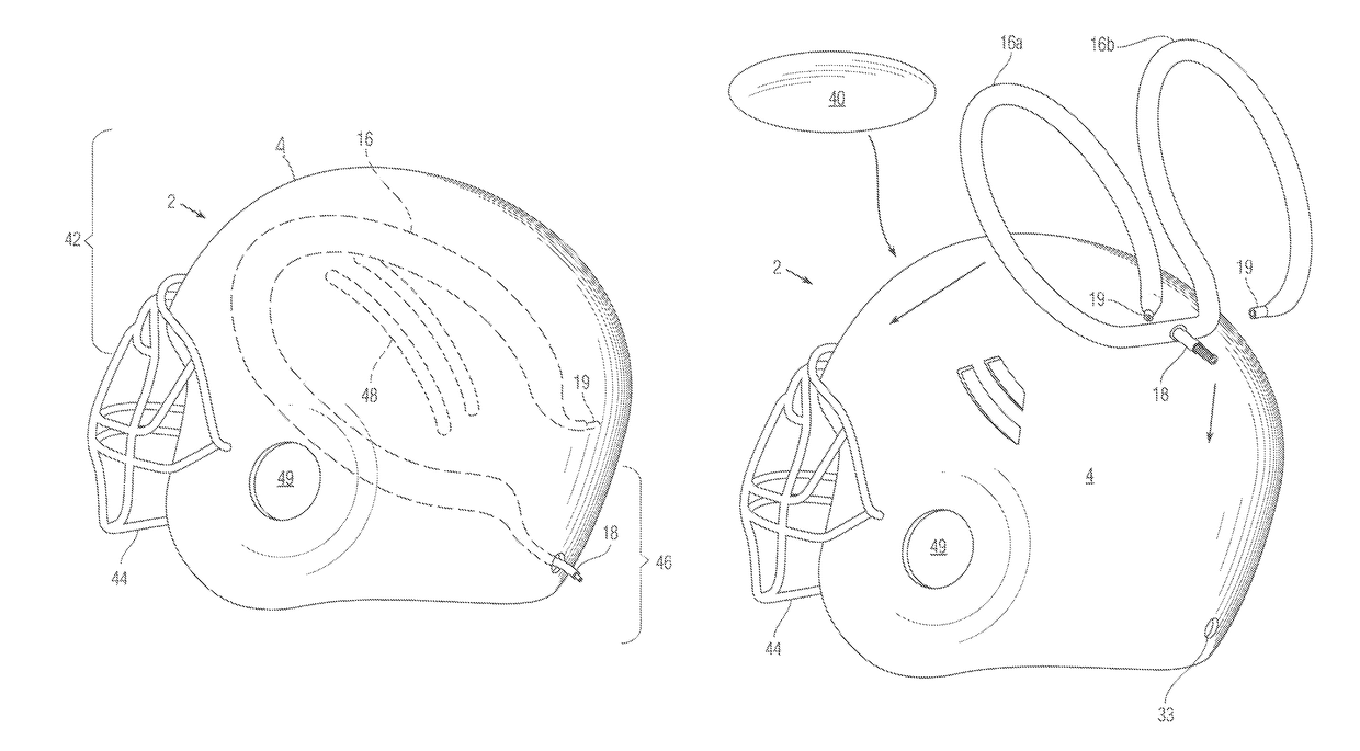 Protective fluidic-transfer helmet