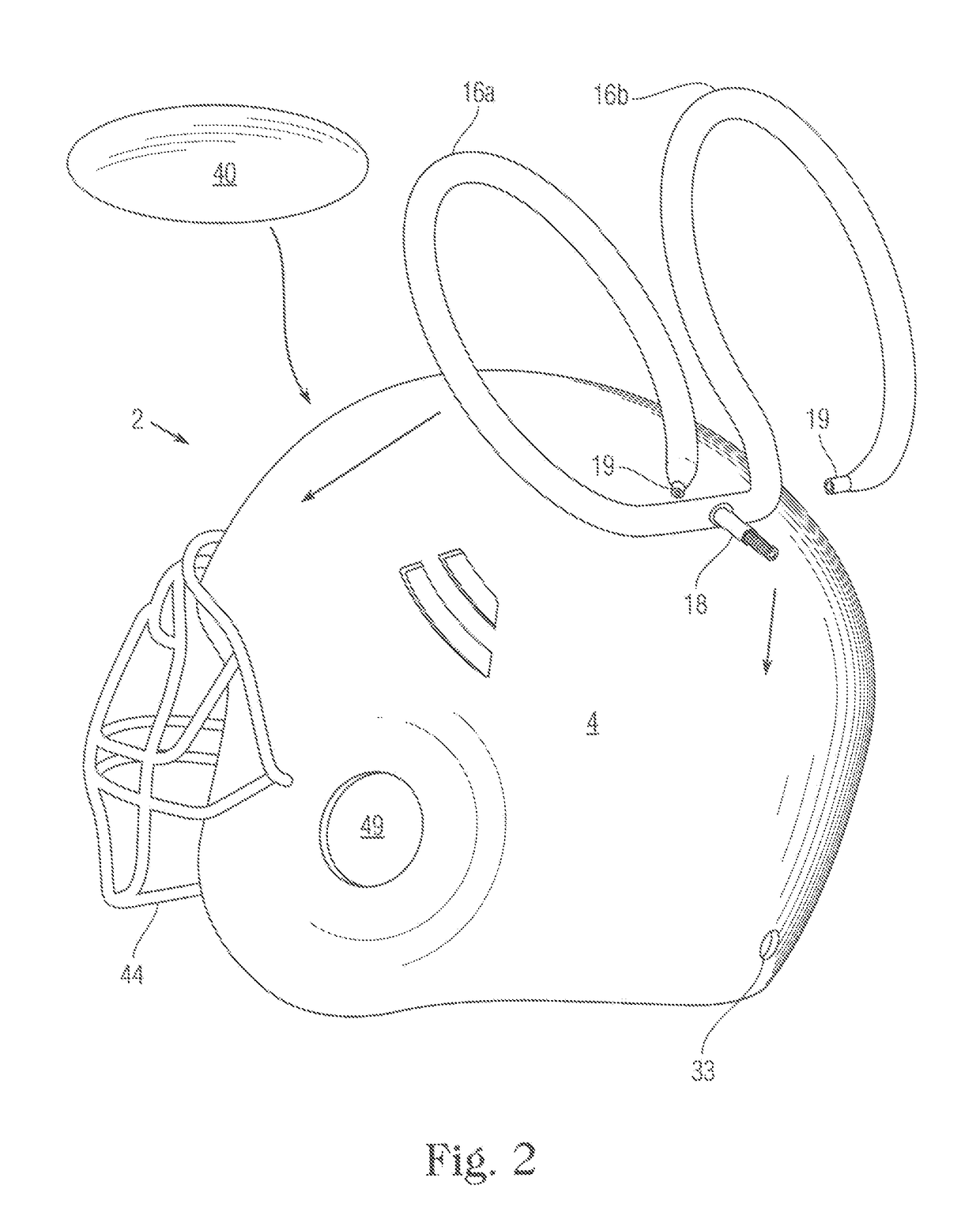 Protective fluidic-transfer helmet