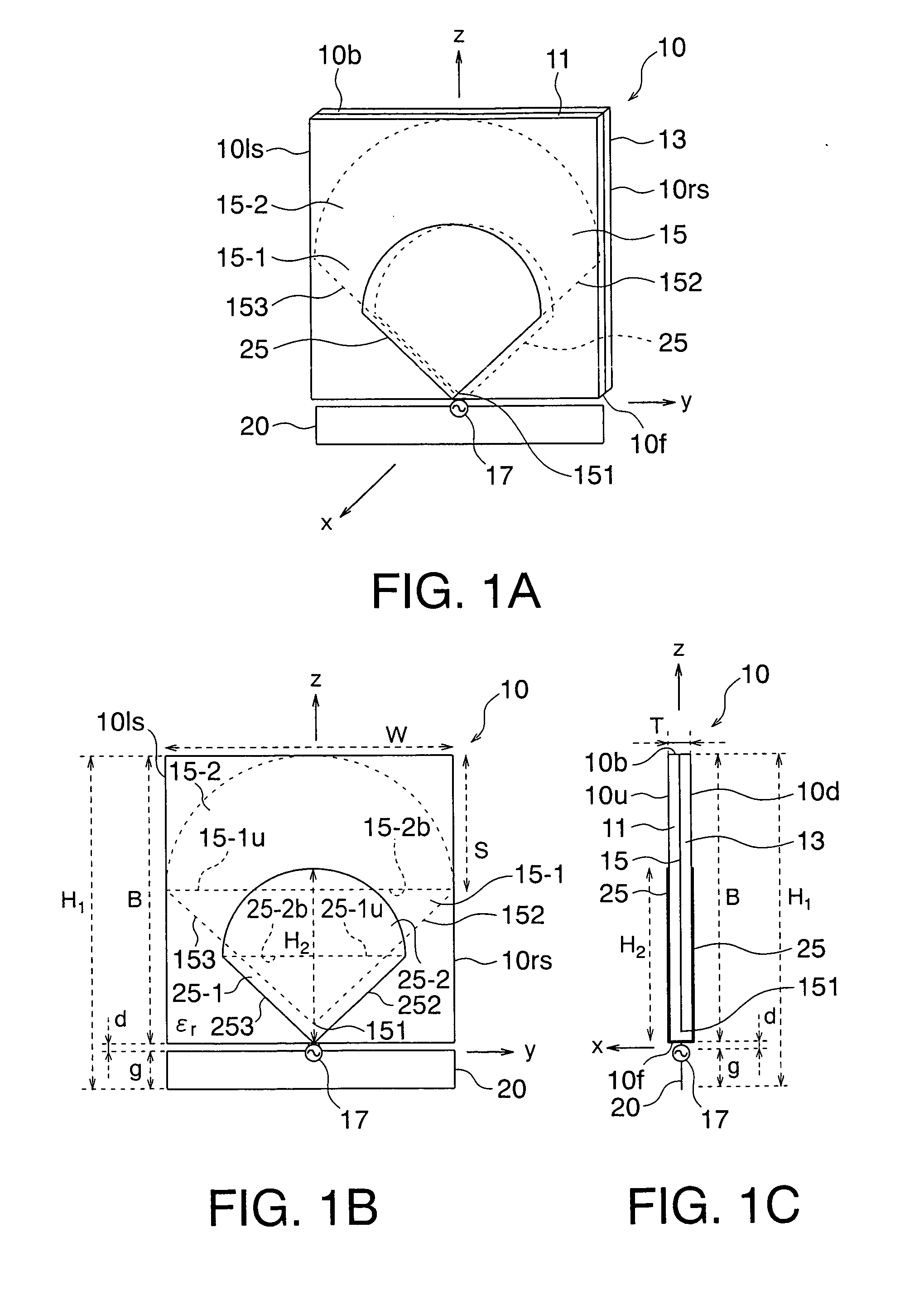 Gap feeding type antenna unit