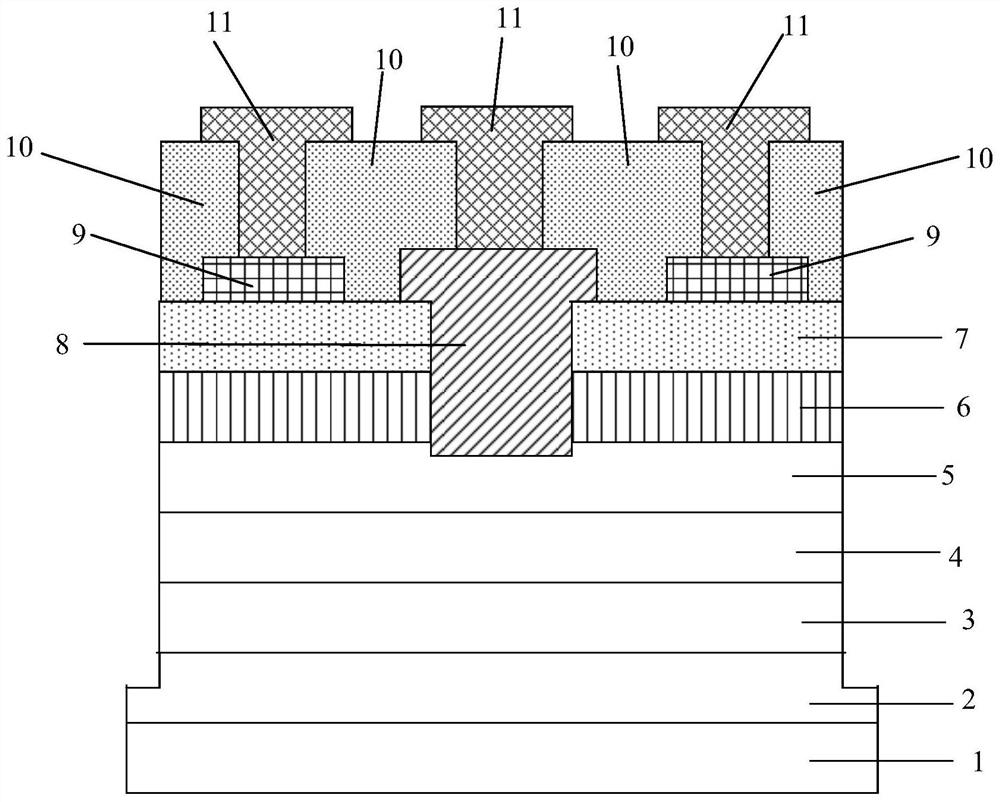 AlGaN-based double-channel Schottky diode based on groove anode structure and preparation method