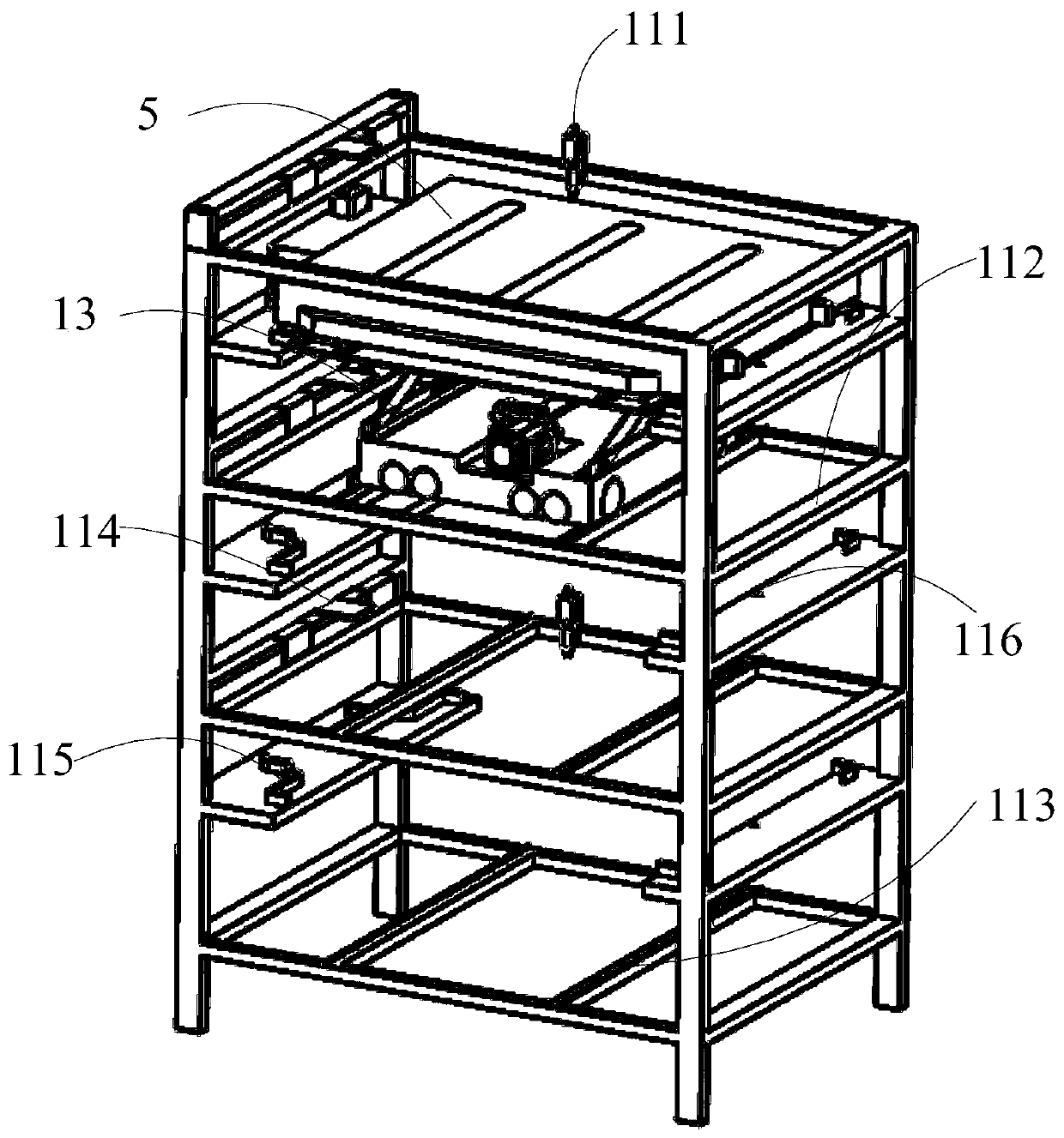 Expandable small-sized chassis type battery swap station applying transfer trolley