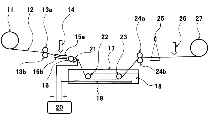 Electrical storage device provided with fiber electrodes, and method for producing same