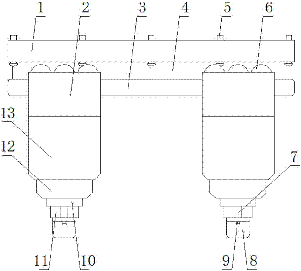 Hanging type adjustable bearing seat