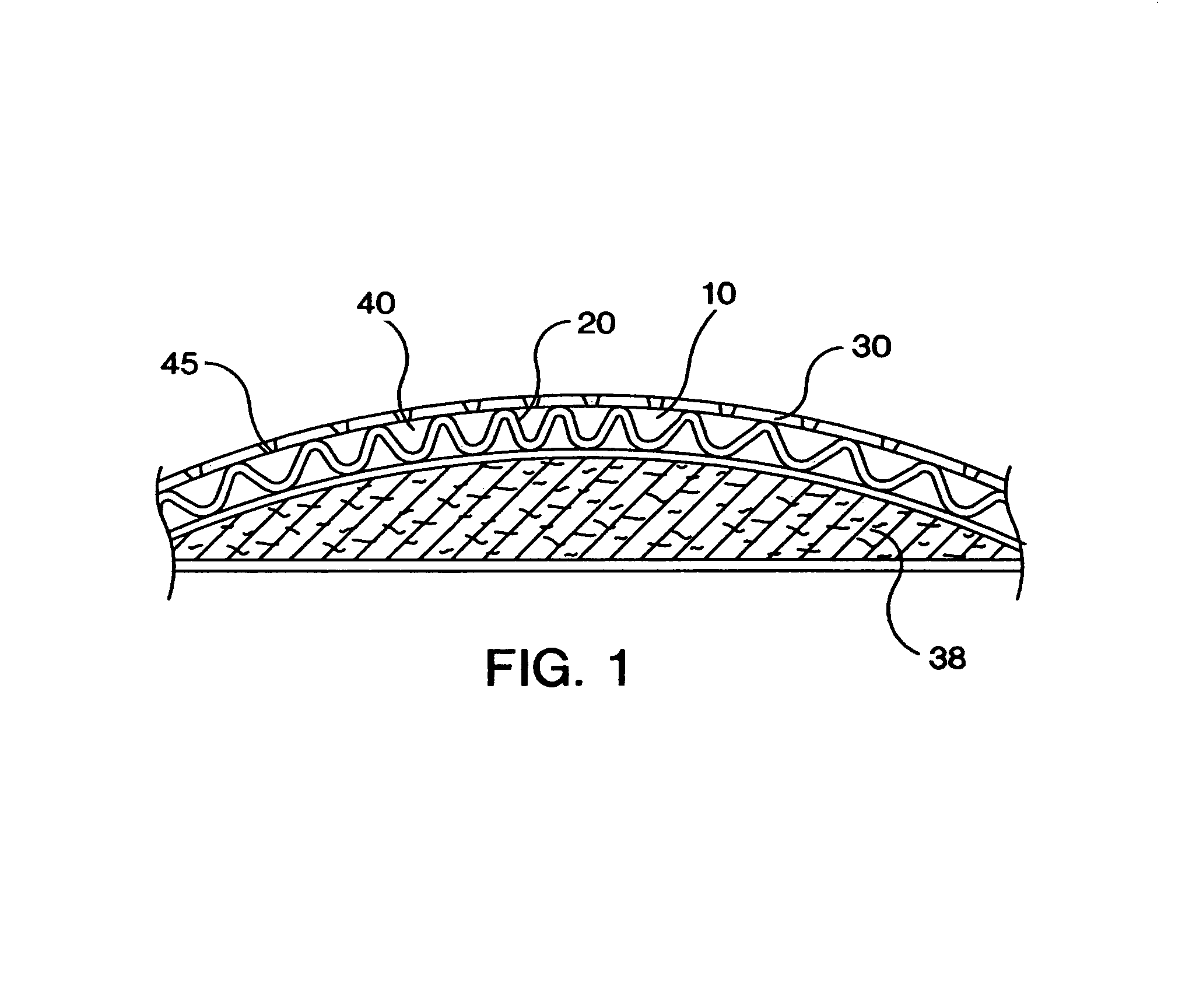 Structured material having apertures and method of producing the same