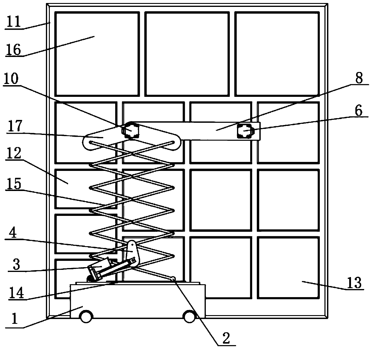 Lifting and rotating drawer taking automatic moving old people assisting robot and object taking method thereof