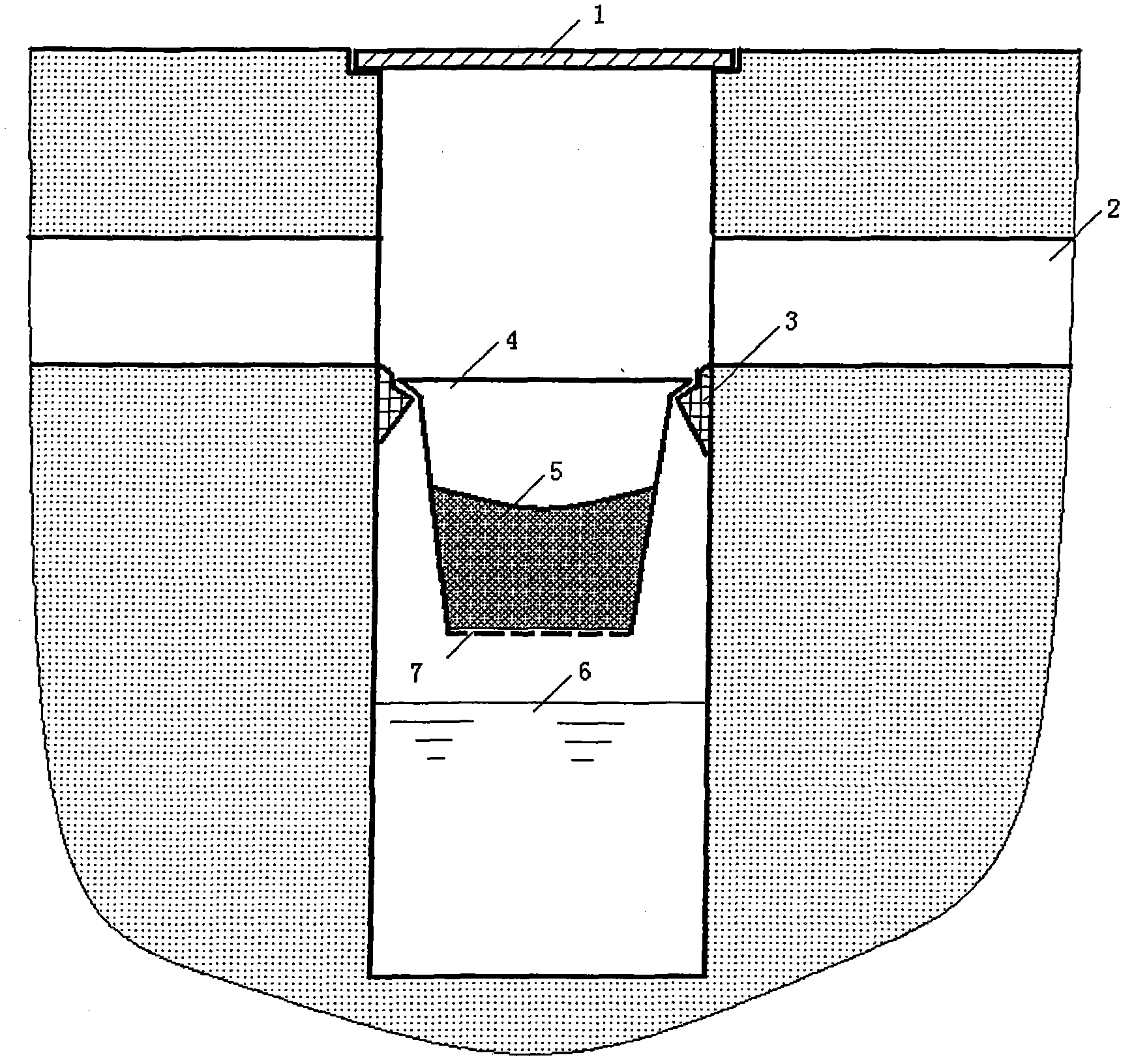 Inspection shaft sludge solidifying and clearing method