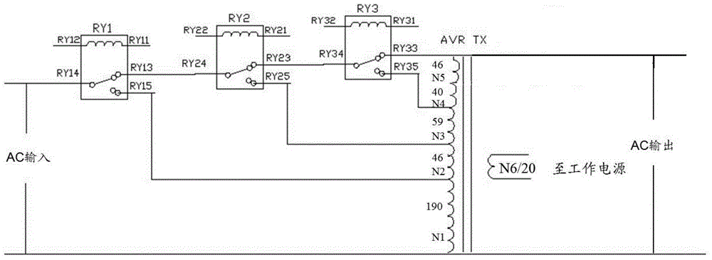 Automatic voltage regulator with wide input voltage range