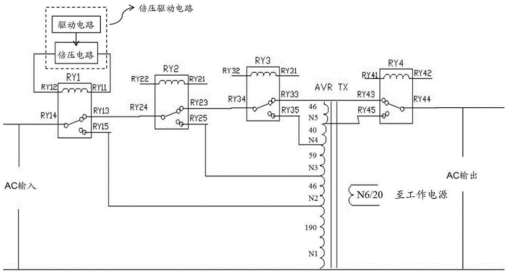 Automatic voltage regulator with wide input voltage range