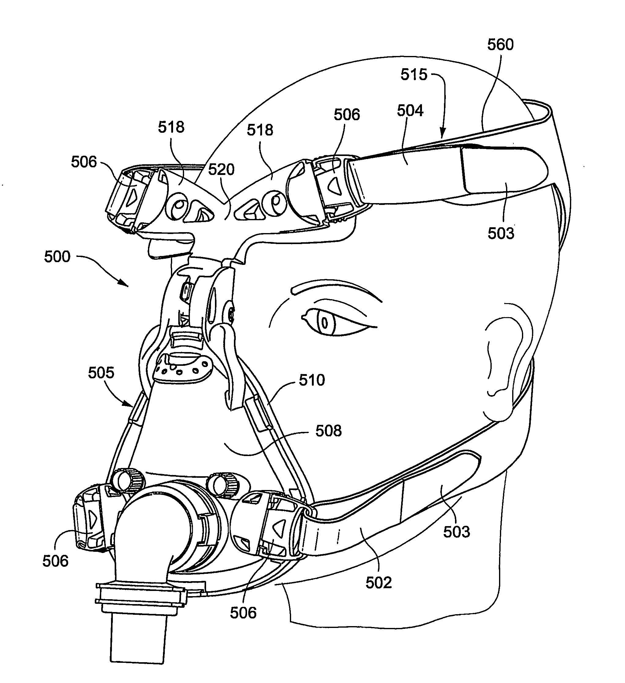 Forehead support for a patient interface