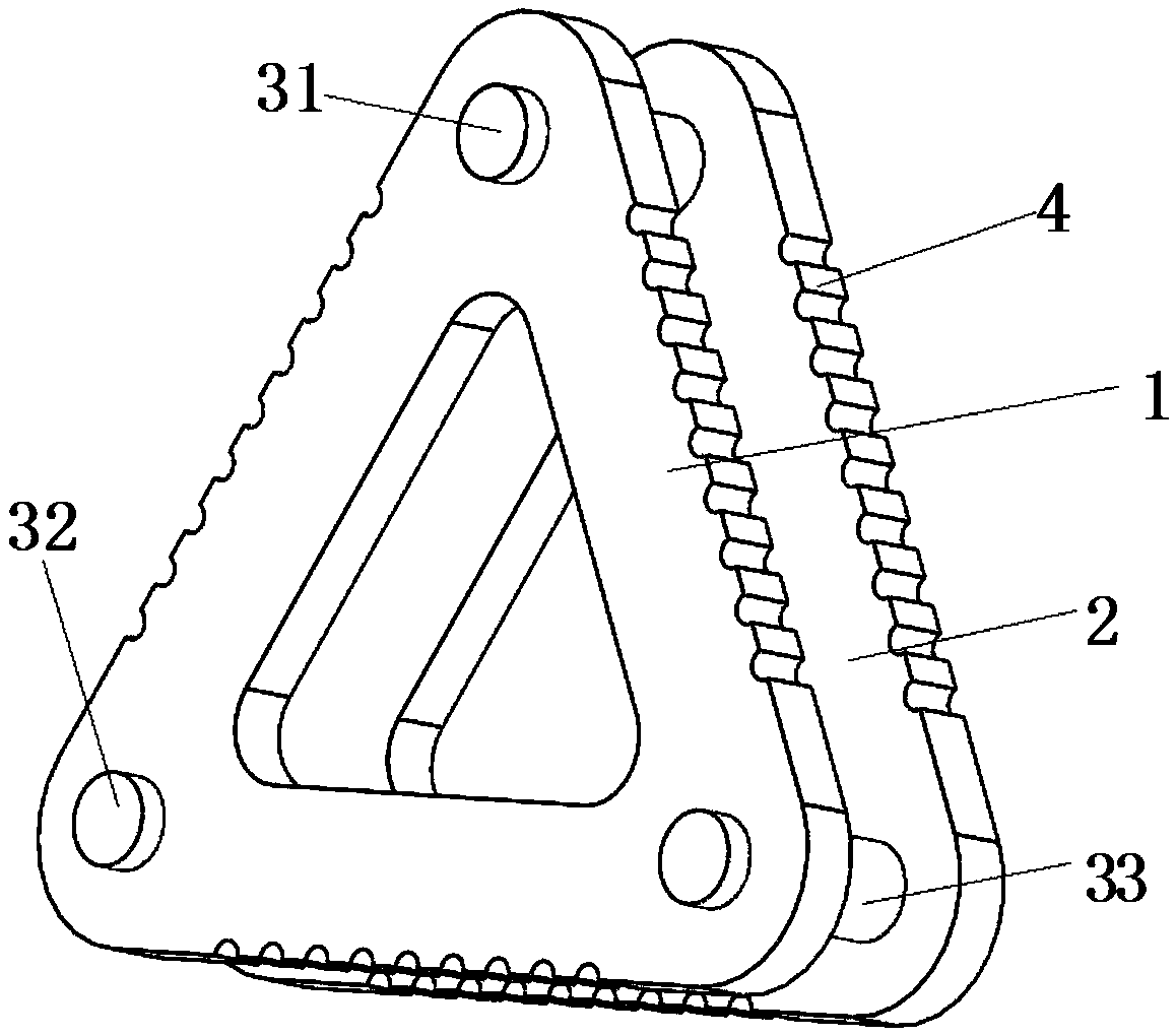 Double base close type triangular hoisting device for energy-saving prefabricated member and application method