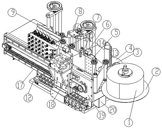 Multi-head centralized coding machine