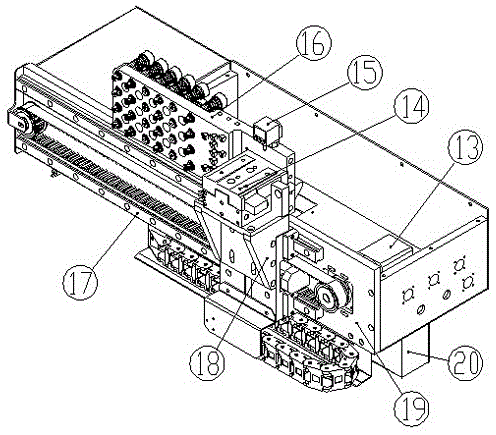 Multi-head centralized coding machine