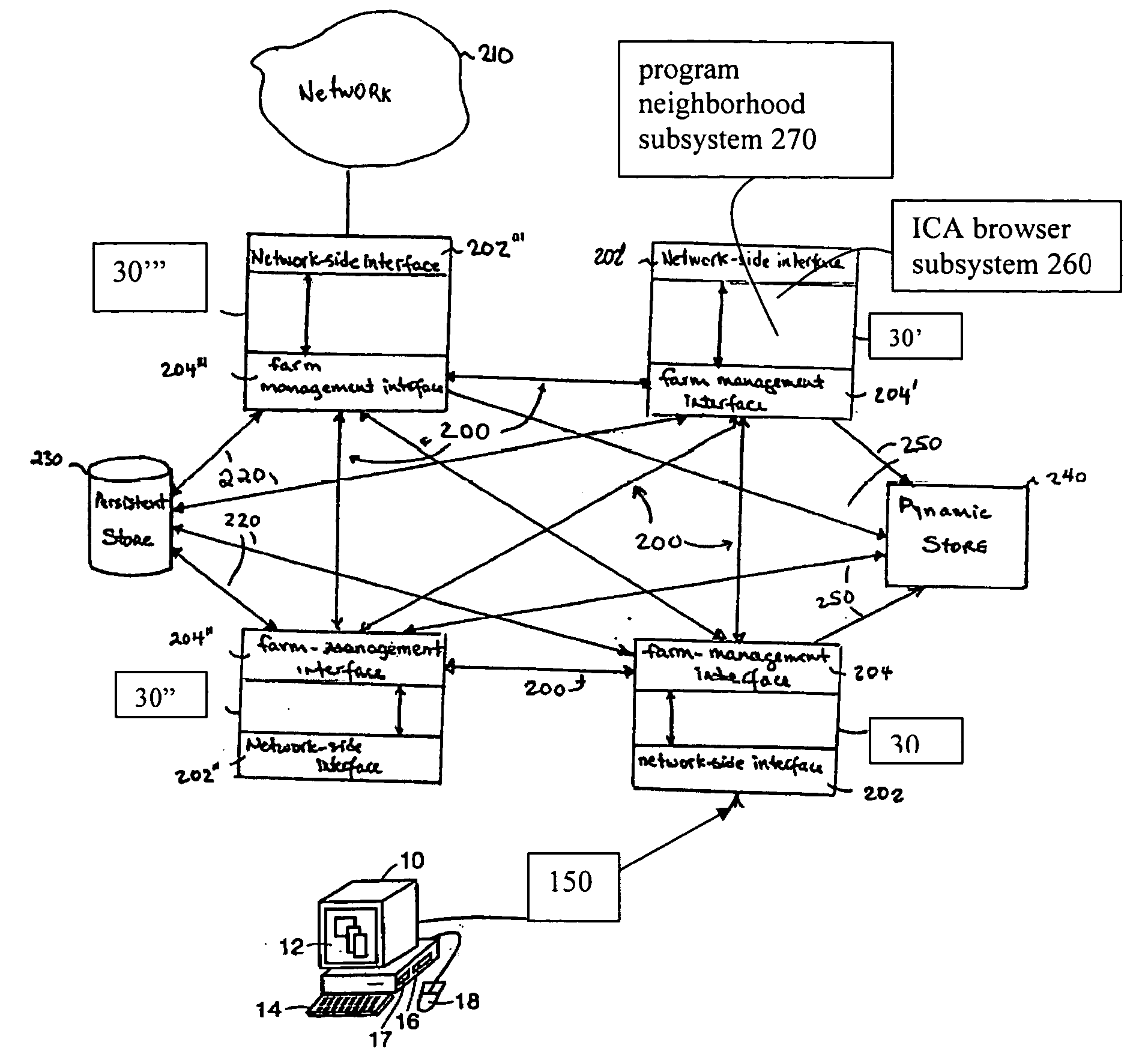 Method and system for accessing a remote file in a directory structure associated with an application program executing locally
