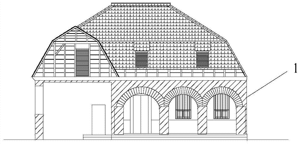 A method for overall shifting of a building by using an assembled trailer