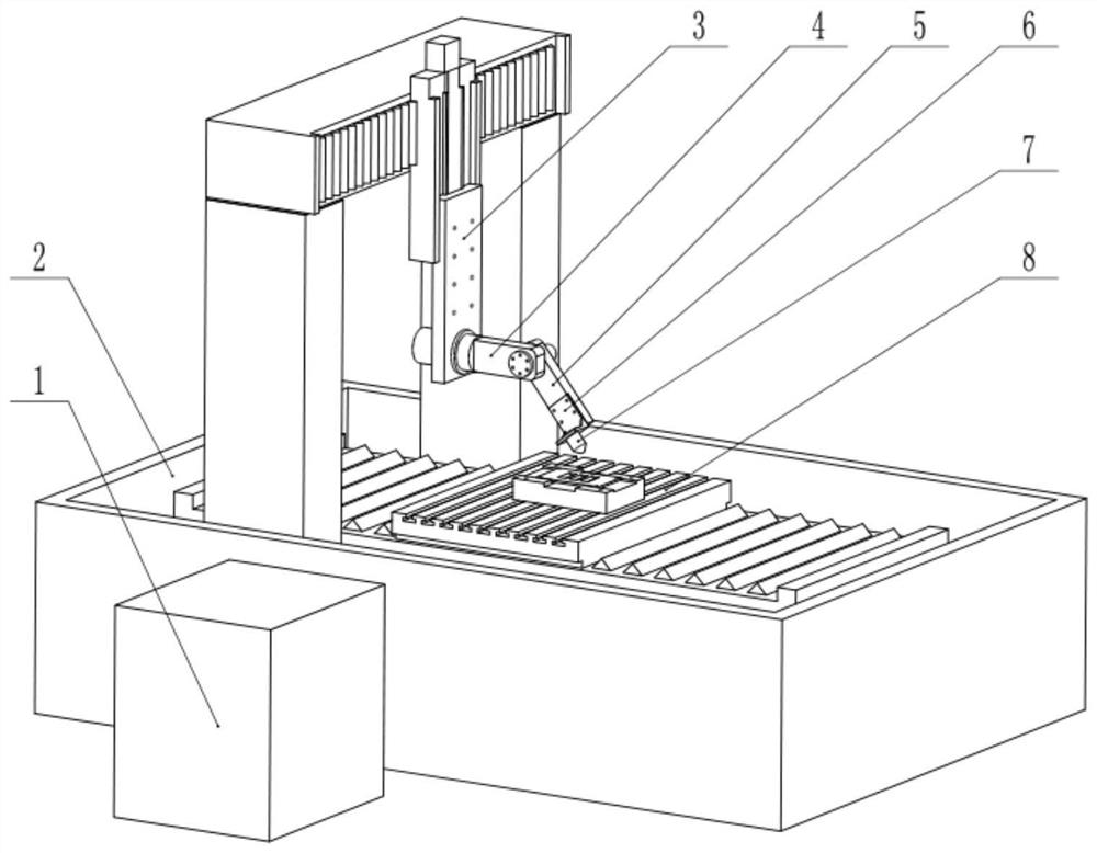 Micro-groove jet polishing device and polishing method