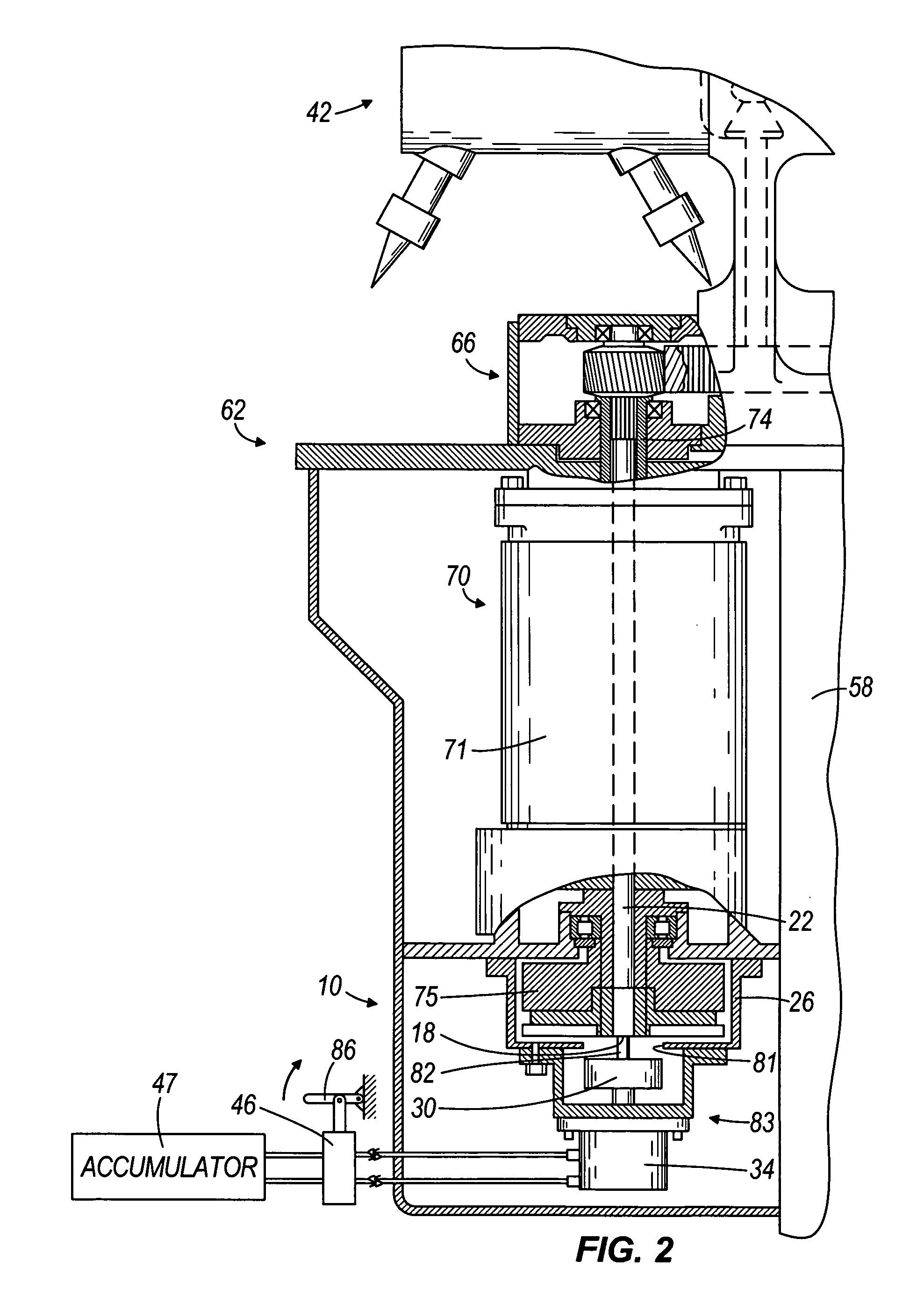 Drum turning mechanism for continuous miners and longwall shearers