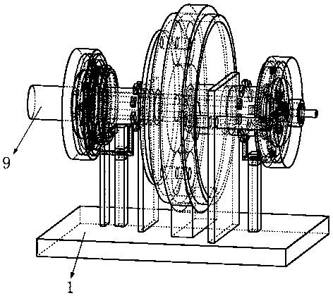 Two-gear transmission mechanism based on gear ring drive