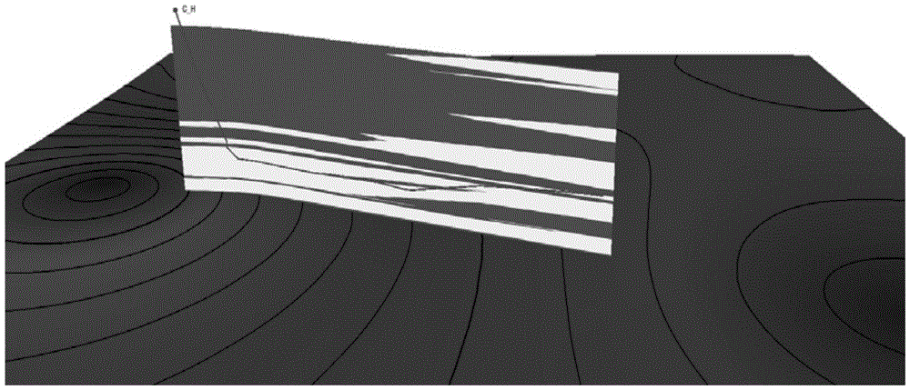 Method for depicting relationship between horizontal well track and strata