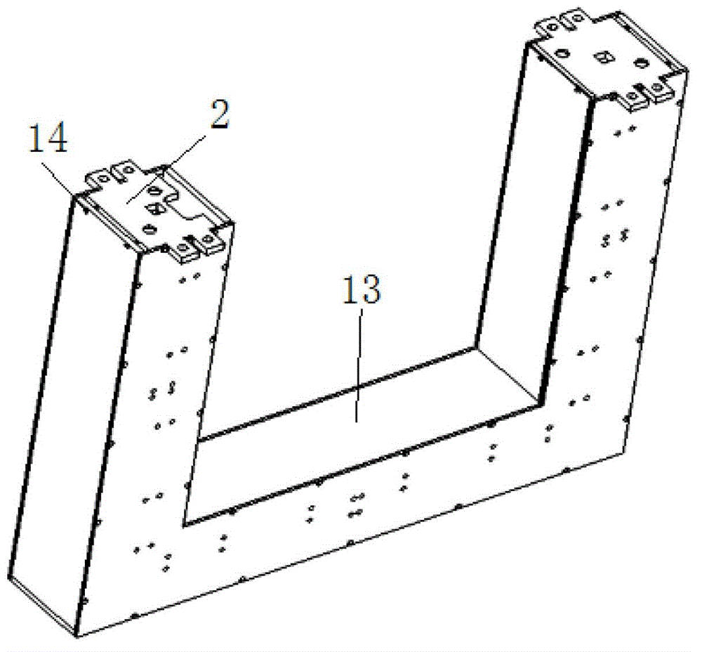 Zero-flux hall large-current sensor structure