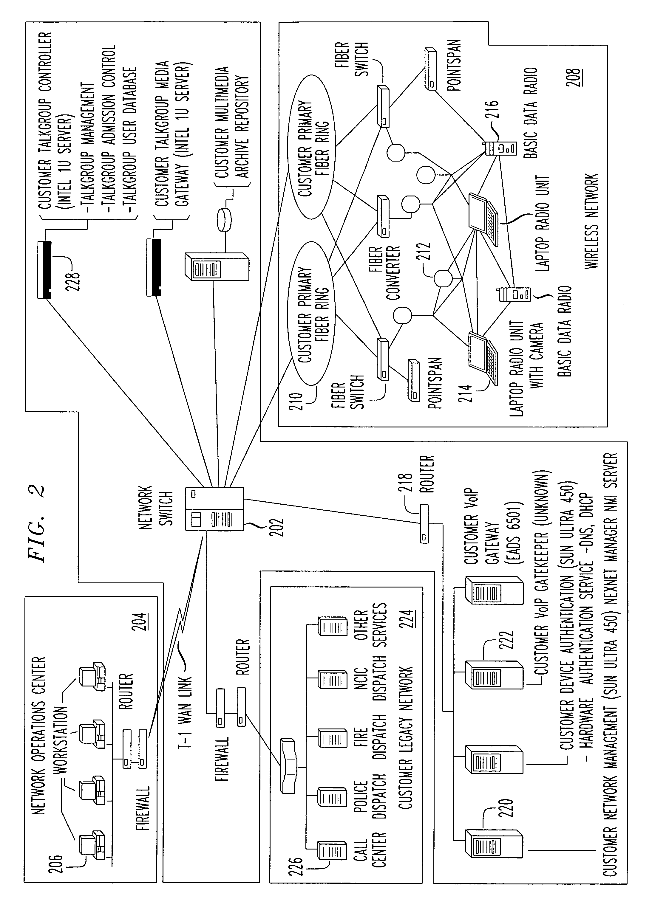 Distributed access gateway and wireless router pods and public safety communications infrastructure incorporating the same