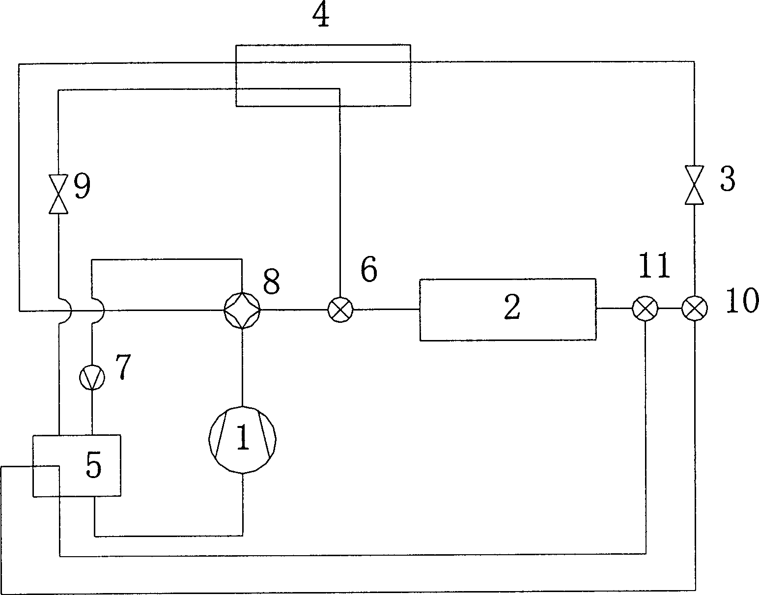 Low temperature air heat source heat pump system