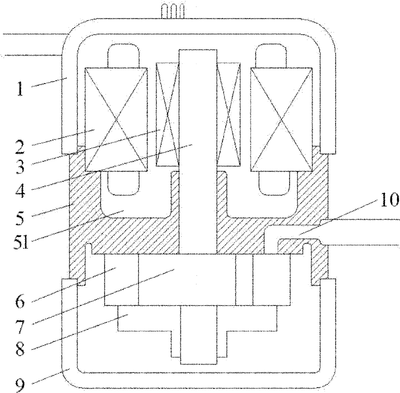 Integratedly designed rotary compressor structure