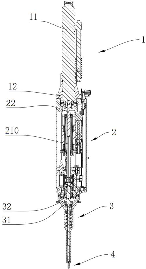 Automatic quick-change adsorption tightening device