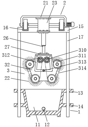 A cattle trough cleaning equipment for animal husbandry