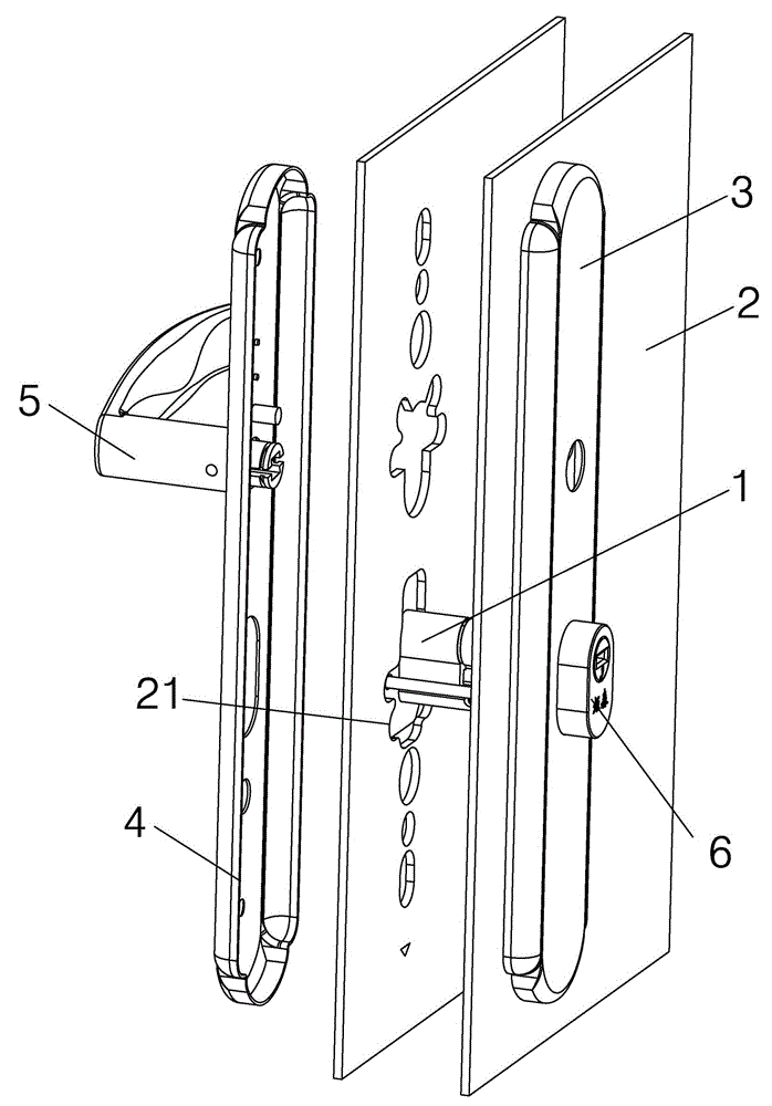Mortise door lock of adjustable explosion-proof cover