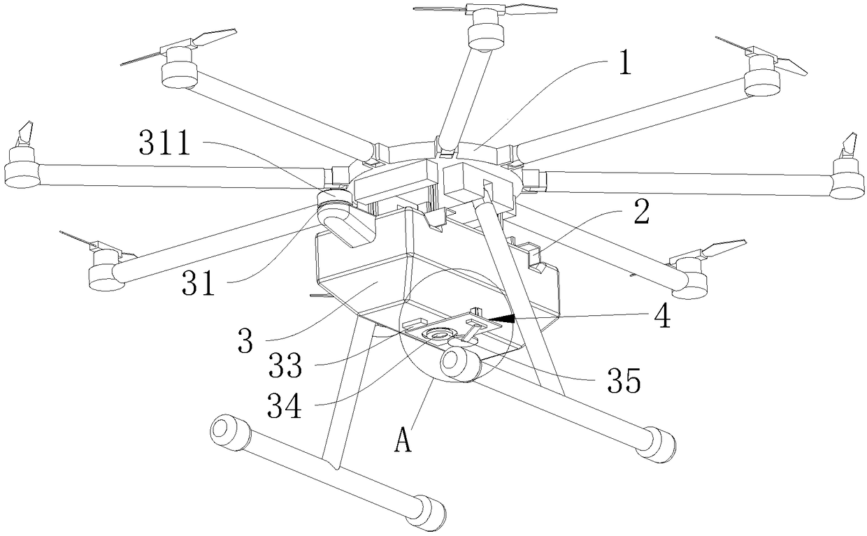 Seeding device for degraded woodland carried by unmanned aerial vehicle