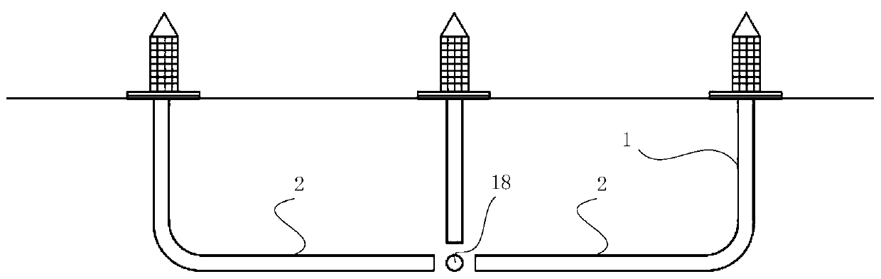 Emergency communication and power network construction method and system in seabed underground rock