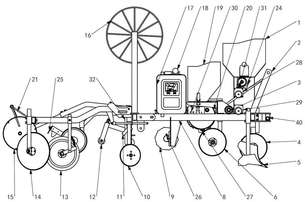 Automatic film-breaking type electric control seeding machine and method for peanuts