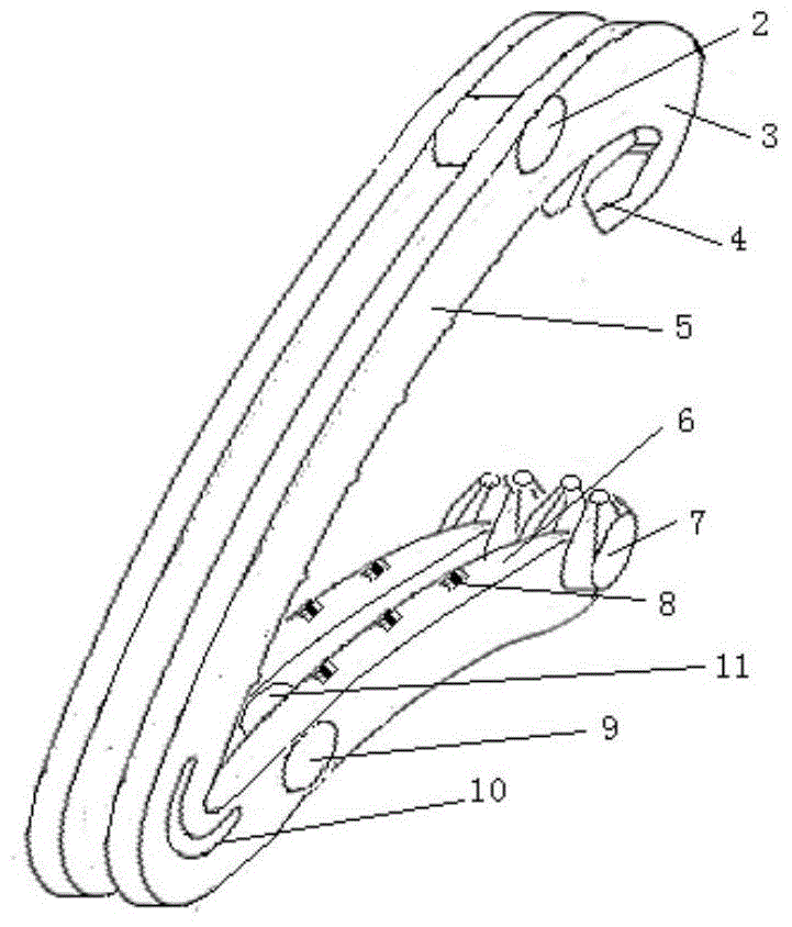 Duplex tissue clip and clip applier