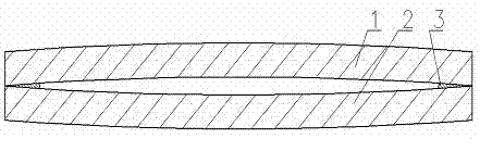 Convex vacuum thermal baffle and manufacturing method thereof